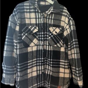 Little Bipsy Black and Cream Plaid Jacket